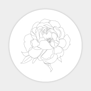 Peony line art Magnet